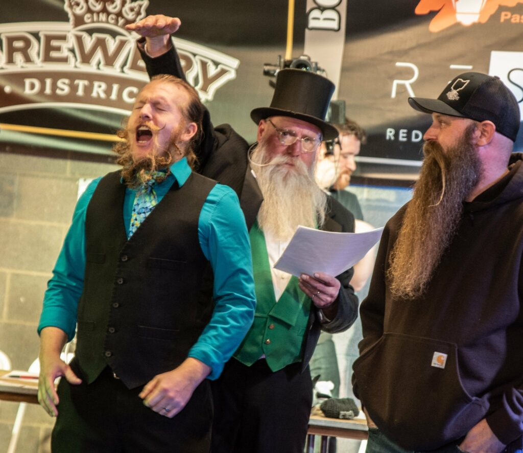 Annual Beard and Mustache competition at MVP Sports Bar Logo