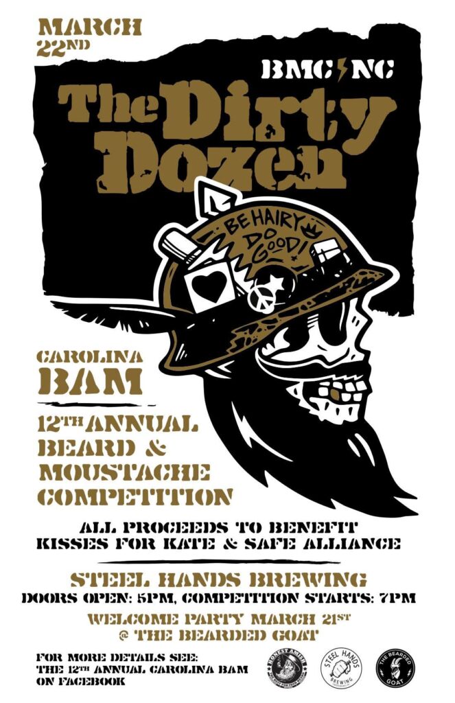 12th Annual Carolina BAM Beard and Moustache Competition Logo