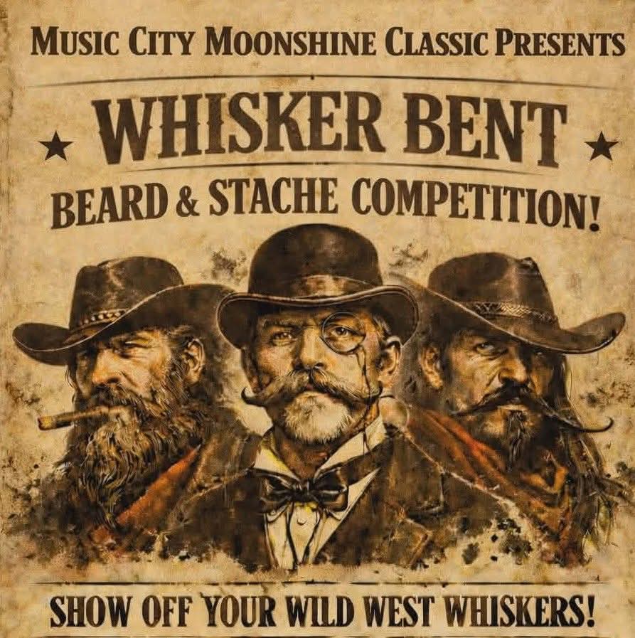 Whisker Bent Beard and Stache Competition | Nashville, Tennessee Logo